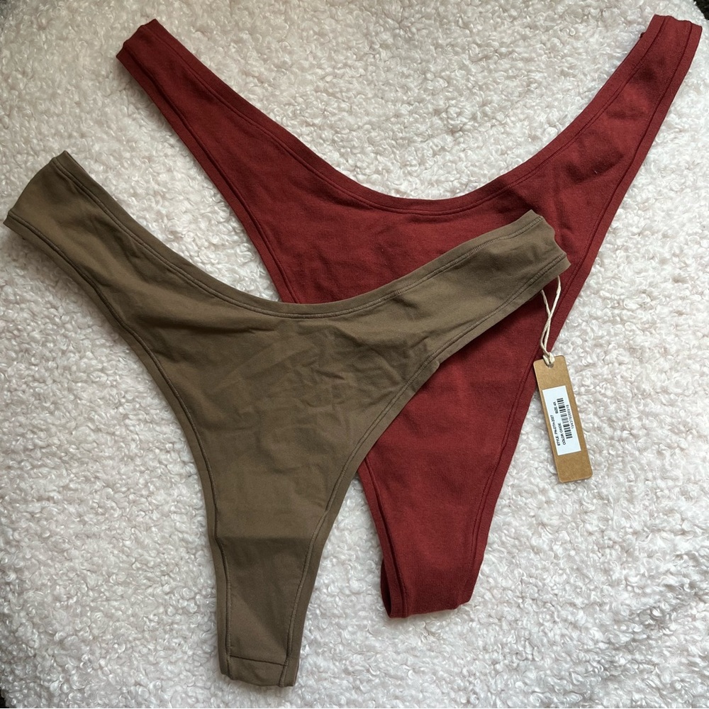 SKIMS Two Piece Dipped Thong Bundle NEW Sz 4X